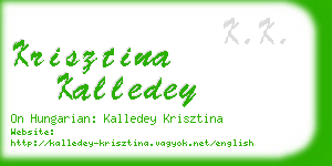 krisztina kalledey business card